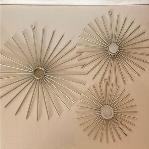 Modern Gold Sunburst Wall Decor Set